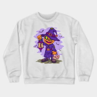 Cartoon Halloween Jack Crewneck Sweatshirt